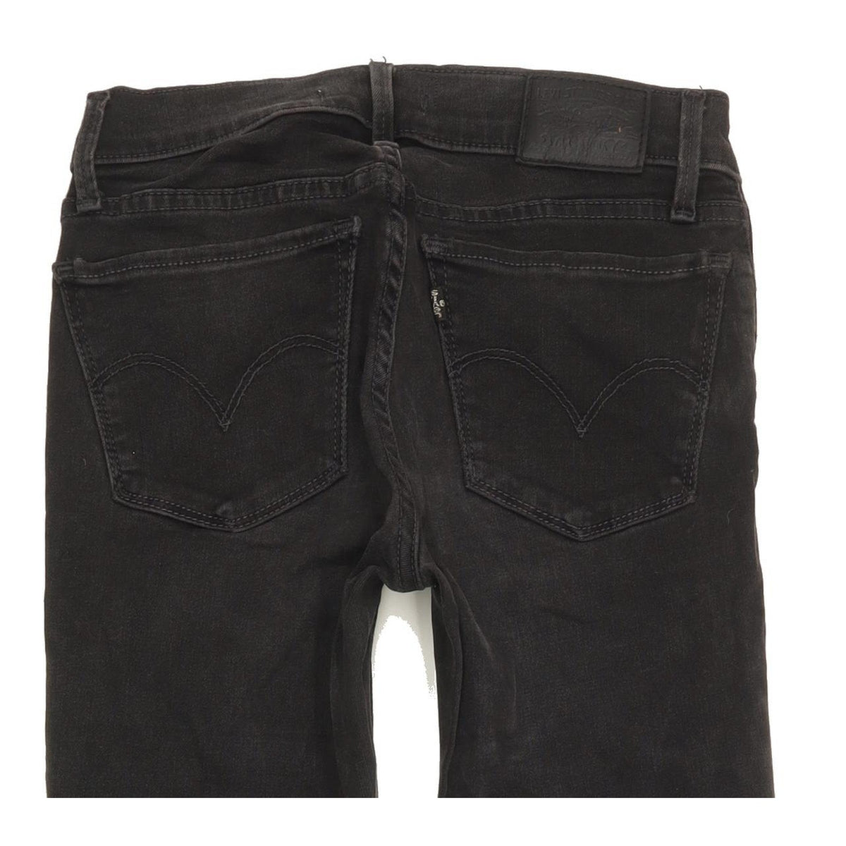 Levi's 710 Super Women Black Skinny Slim Stretch Jeans W24 L29