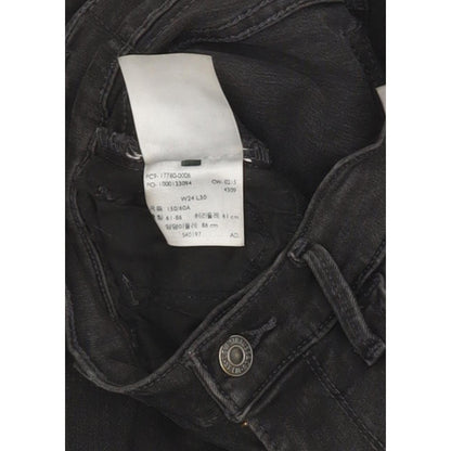 Levi's 710 Super Women Black Skinny Slim Stretch Jeans W24 L29
