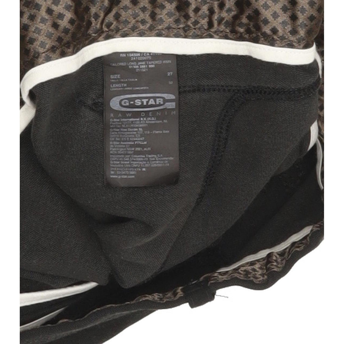 G-Star Tailored Long Jane Black Tapered Loose Stretch Trousers High Waisted W29 L30