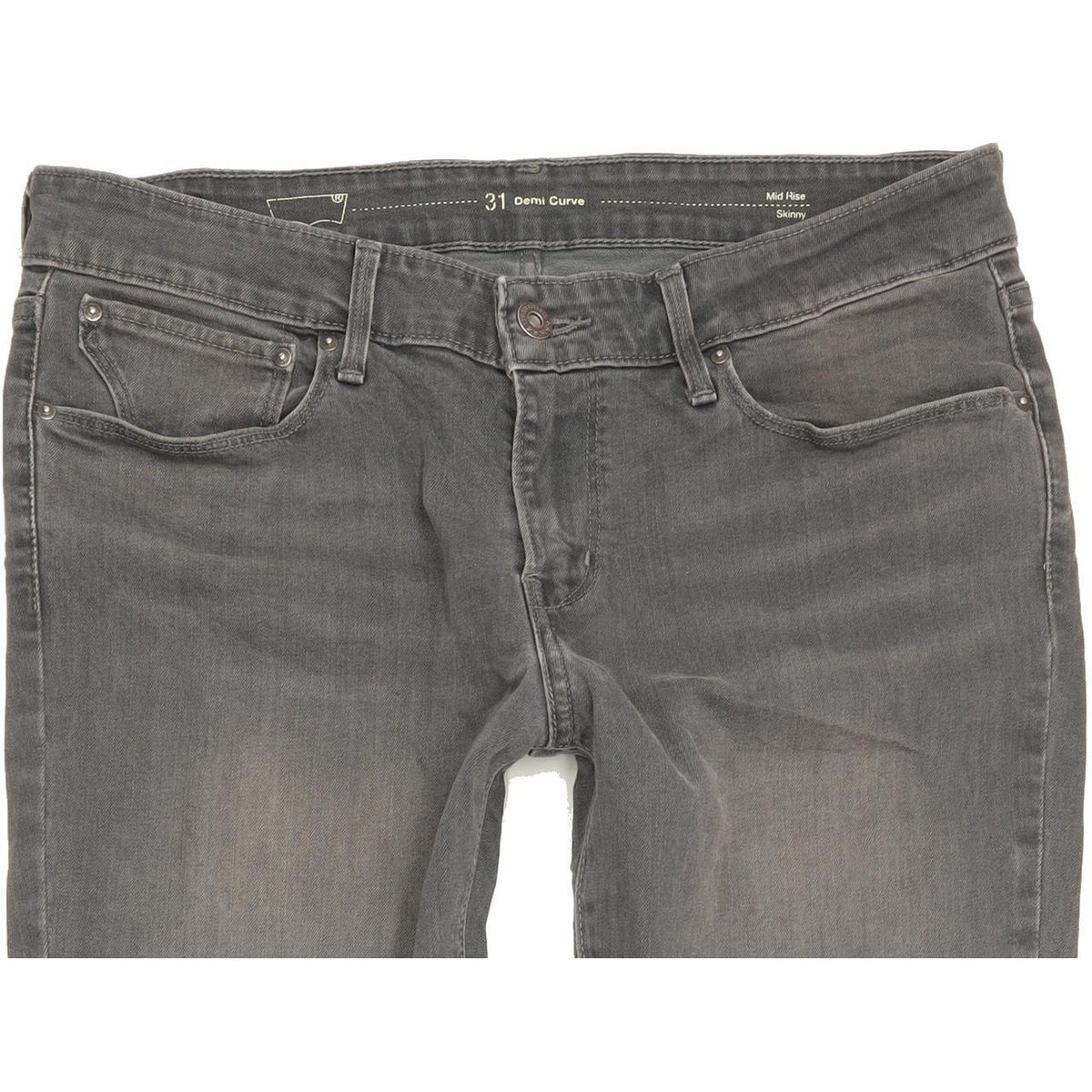 Levi's Demi Curve Women Grey Skinny Slim Stretch Jeans W31 L32