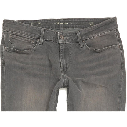 Levi's Demi Curve Women Grey Skinny Slim Stretch Jeans W31 L32