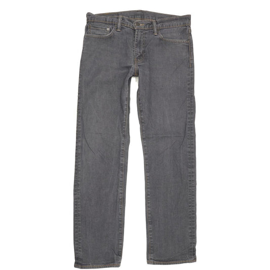 Levi's 504 Men Grey Straight Regular Stretch Jeans W32 L30
