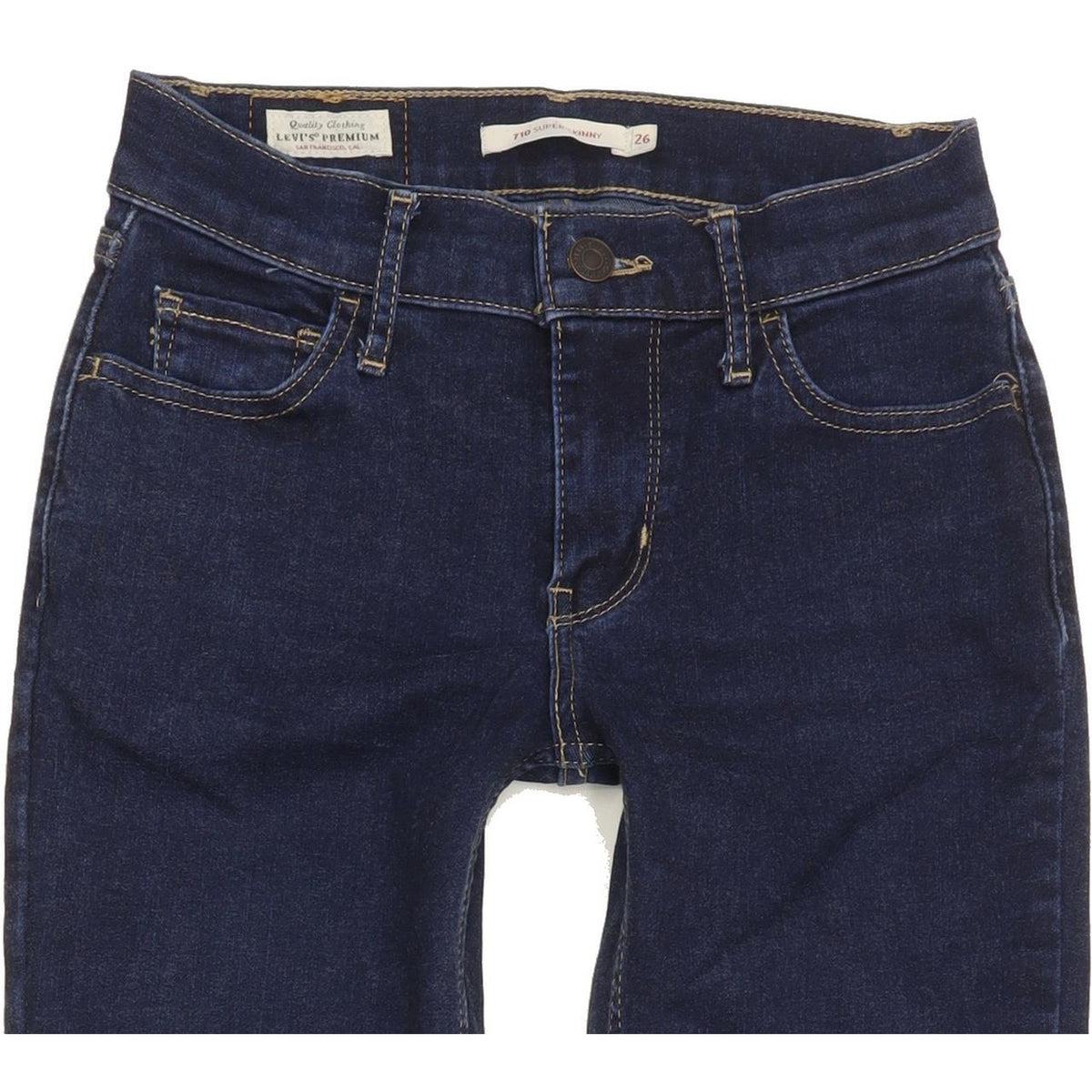 Levi's 710 Super Women Blue Skinny Slim Stretch Jeans W26 L31