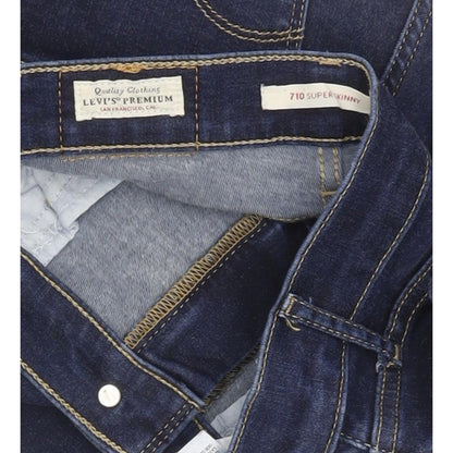Levi's 710 Super Women Blue Skinny Slim Stretch Jeans W26 L31