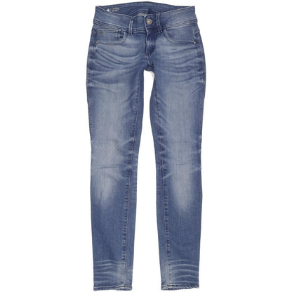 G-Star Lynn Mid Women Blue Skinny Slim Stretch Jeans W27 L30