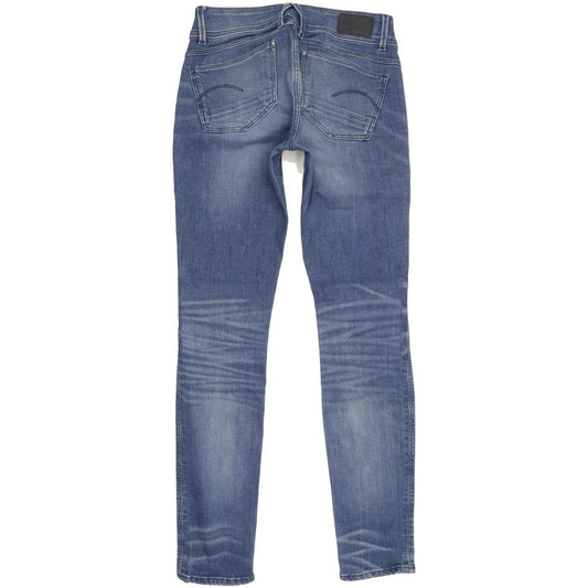 G-Star Lynn Mid Women Blue Skinny Slim Stretch Jeans W27 L30