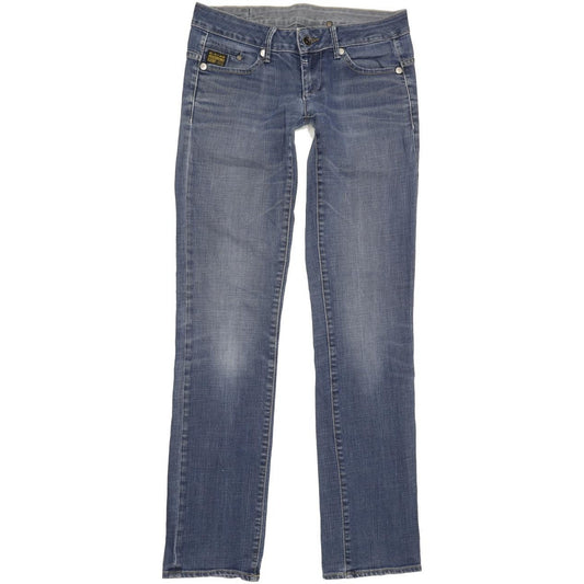 G-Star Midge Women Blue Straight Slim Stretch Jeans W28 L33