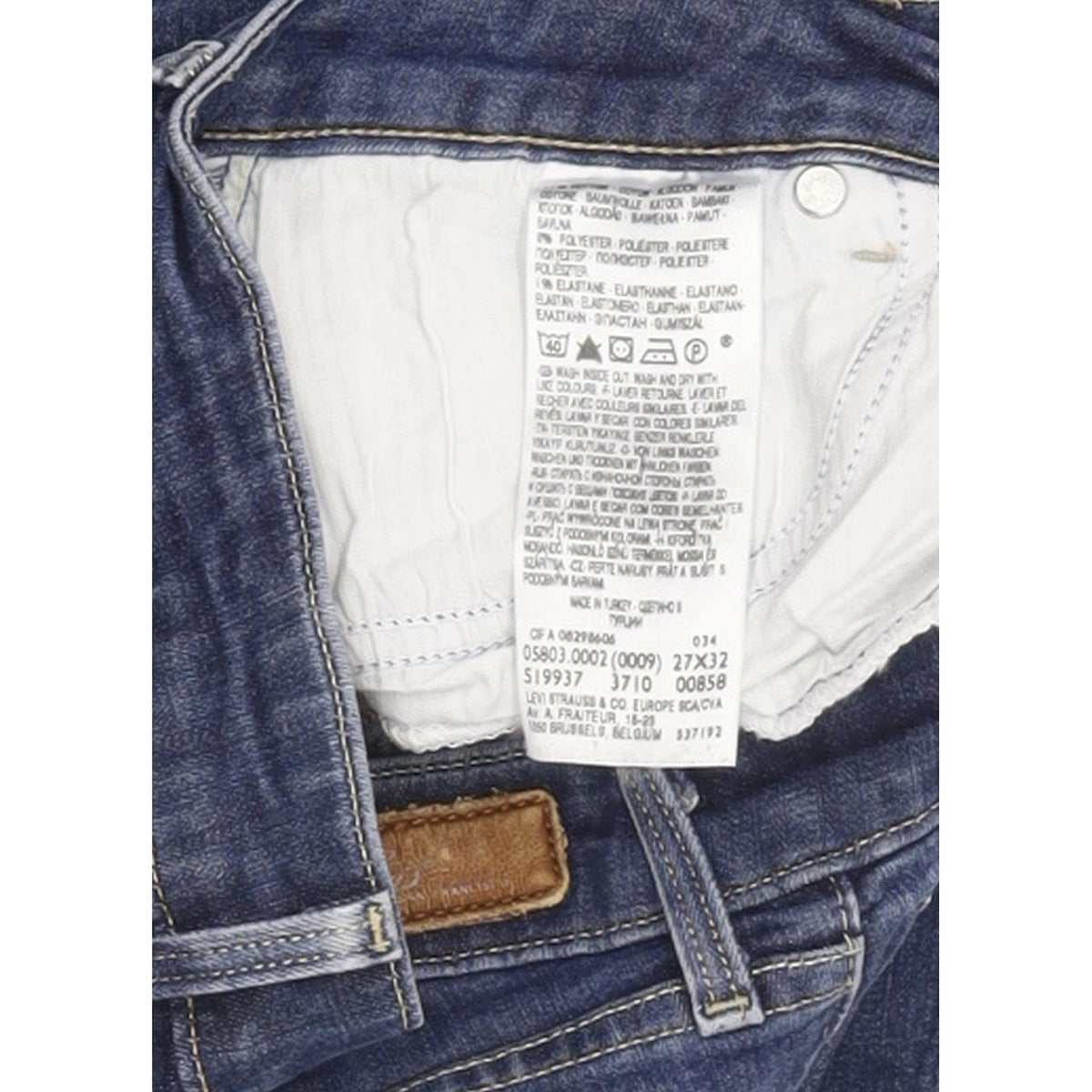Levi's Bold Curve Women Blue Skinny Slim Stretch Jeans W27 L31