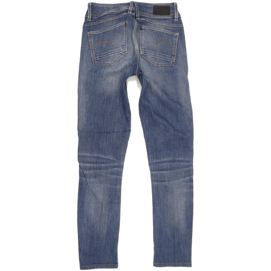 G-Star Lynn Mid Women Blue Skinny Slim Stretch Jeans W26 L28