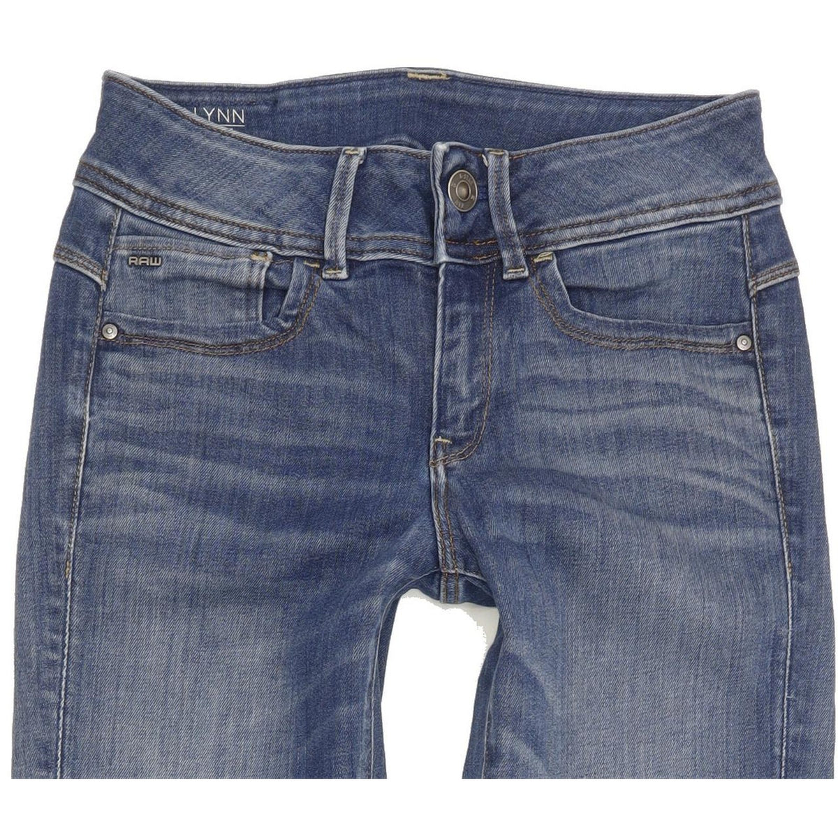 G-Star Lynn Mid Women Blue Skinny Slim Stretch Jeans W26 L28