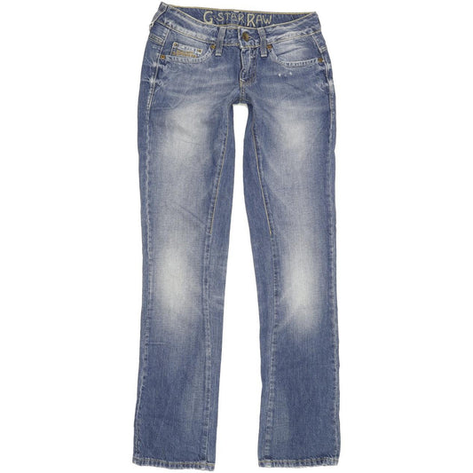 G-Star Reese Women Blue Straight Slim Jeans W26 L32