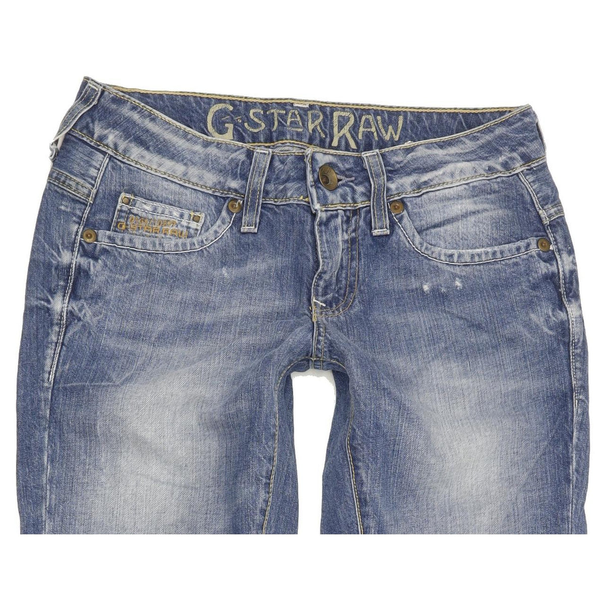 G-Star Reese Women Blue Straight Slim Jeans W26 L32
