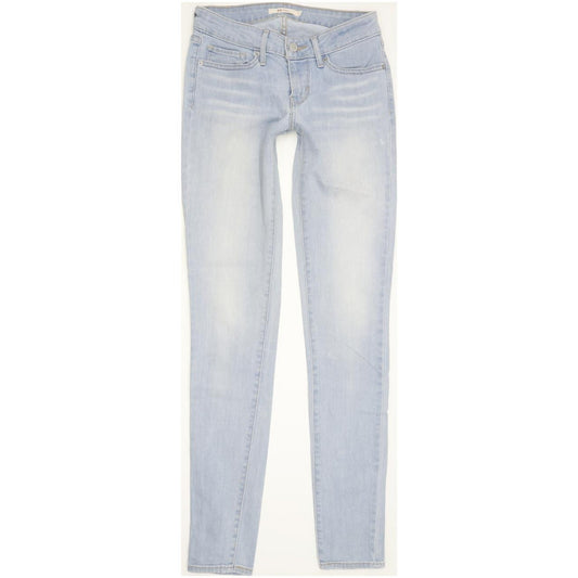 Levi's 711 Filiforme Women Blue Skinny Slim Stretch Jeans W26 L31