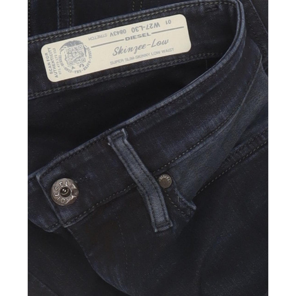 Diesel Skinzee-Low 0843V Women Navy Skinny Slim Stretch Jeans W27 L30