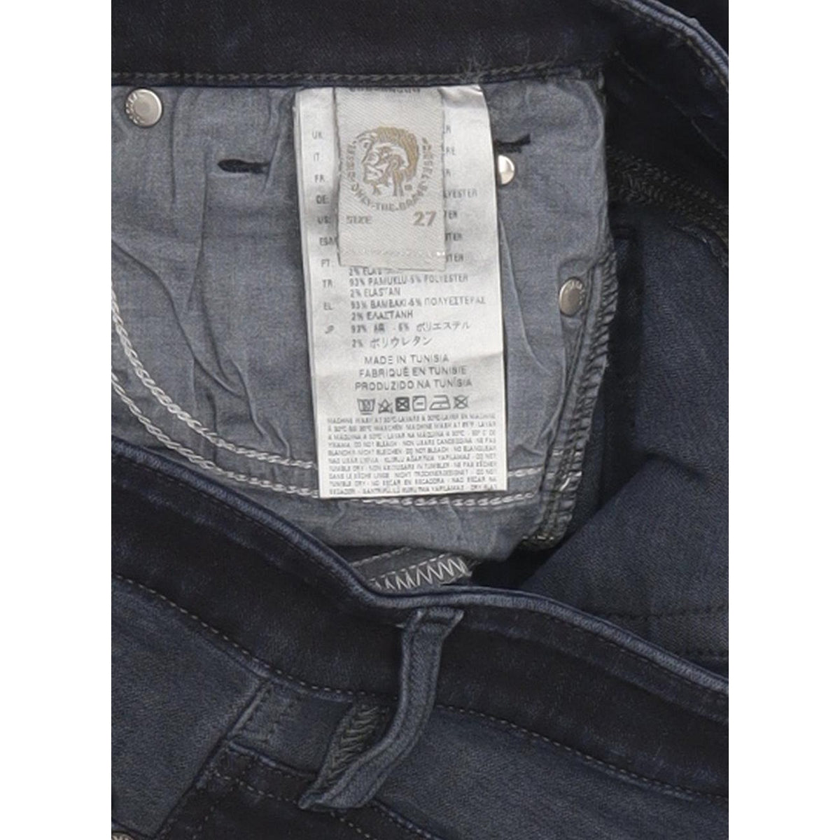 Diesel Skinzee-Low 0843V Women Navy Skinny Slim Stretch Jeans W27 L30