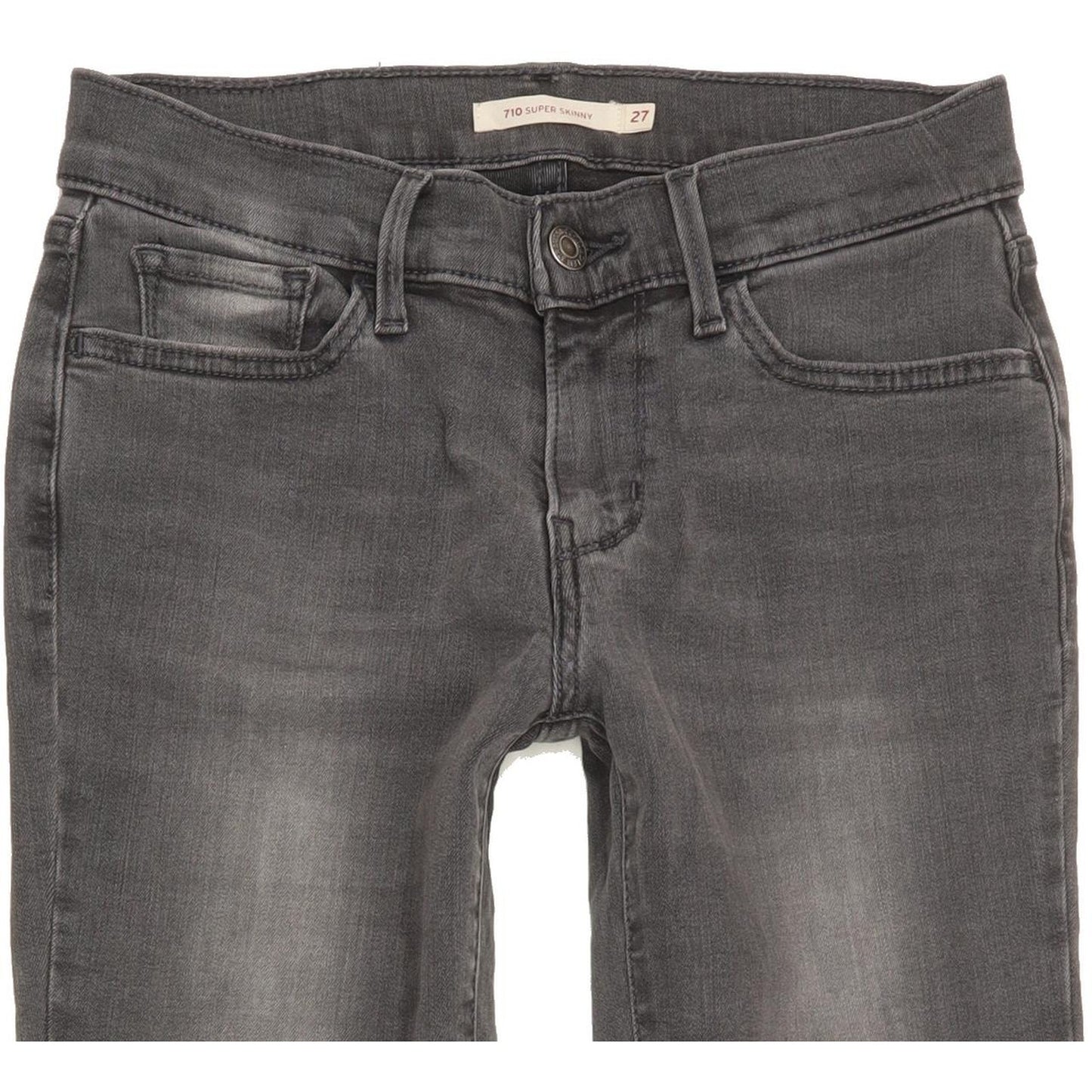 Levi's 710 Super Women Grey Skinny Slim Stretch Jeans W27 L29
