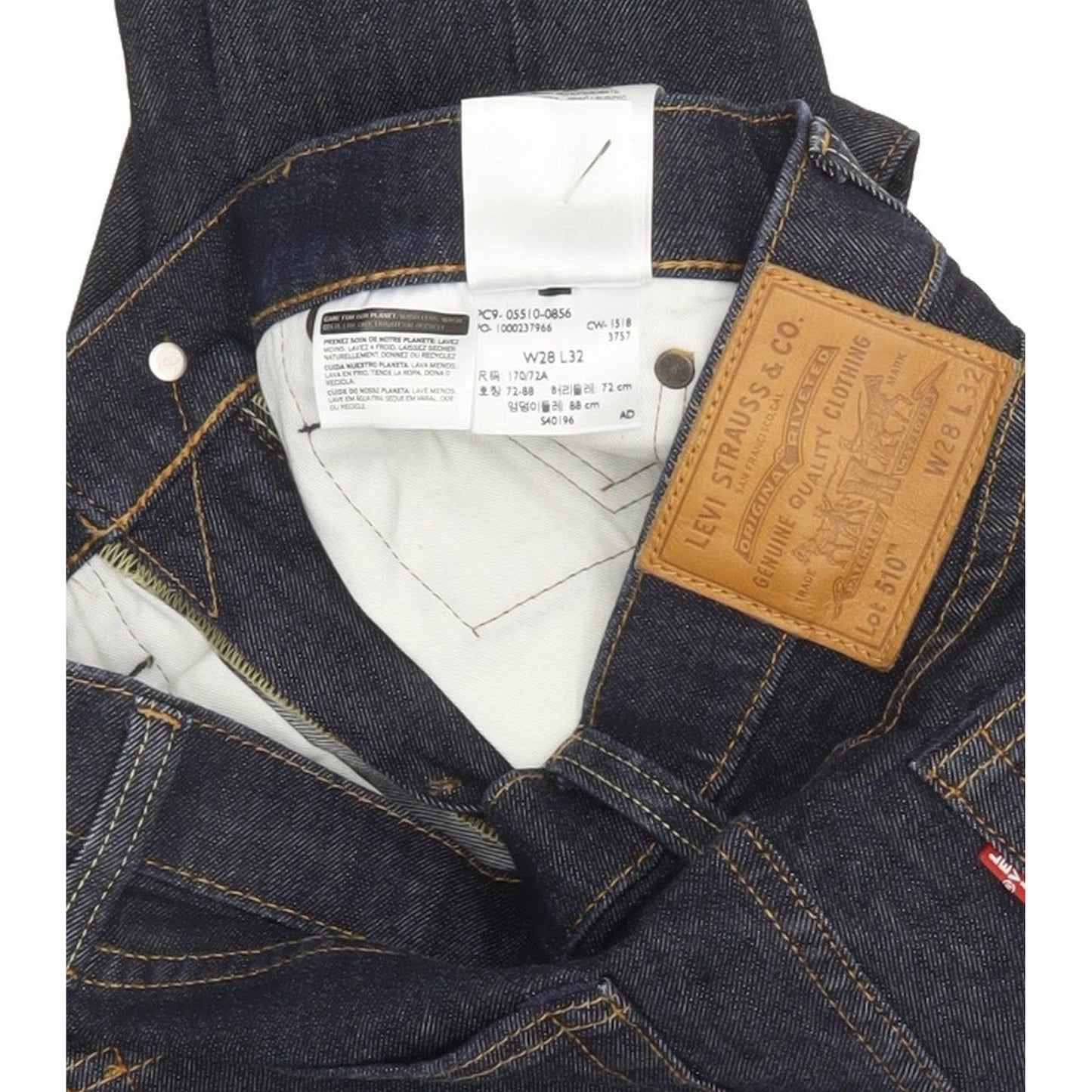 Levi's 510 Men Blue Skinny Slim Stretch Jeans W28 L30