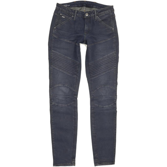 G-Star 5620 Custom Mid Women Blue Skinny Slim Stretch Jeans W29 L32