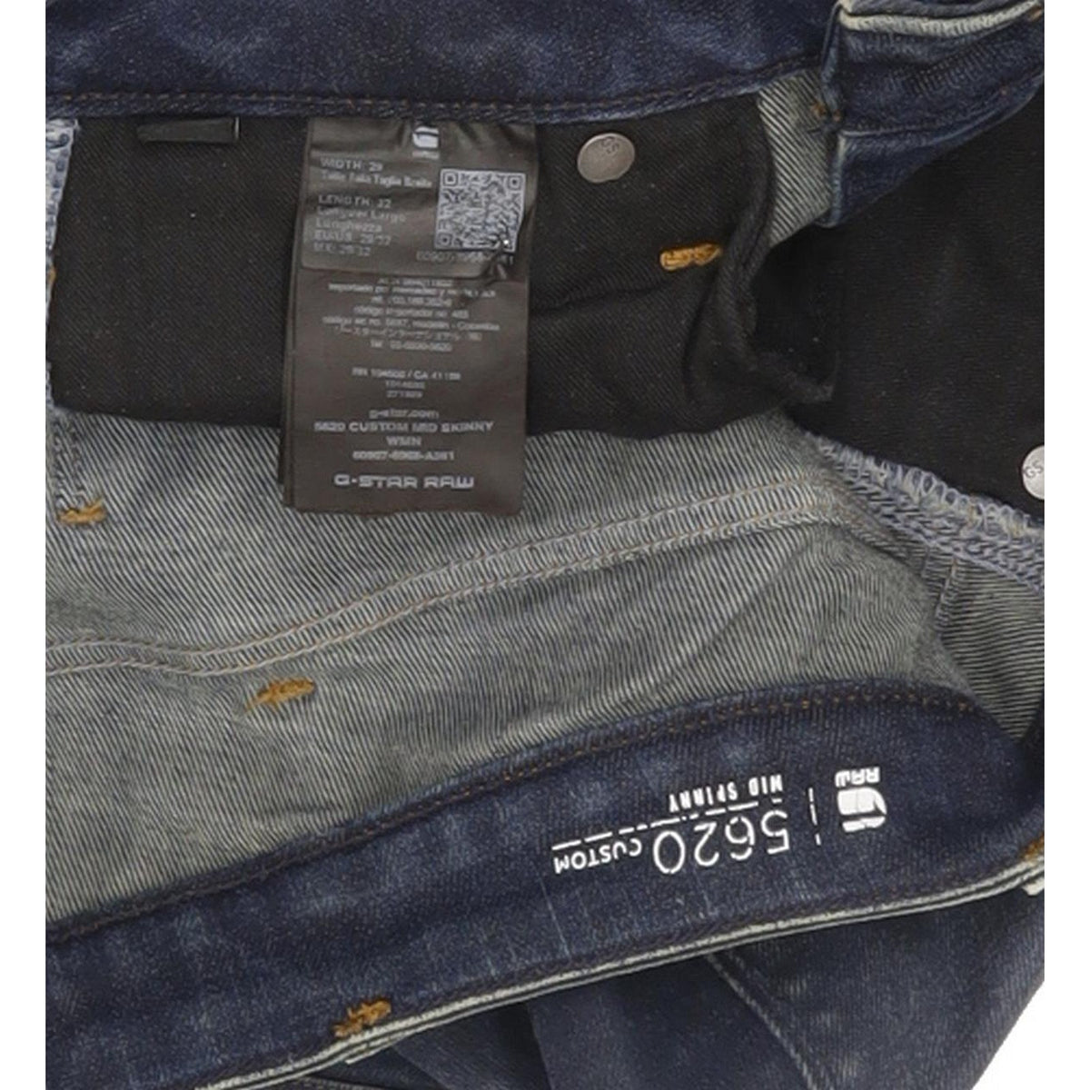 G-Star 5620 Custom Mid Women Blue Skinny Slim Stretch Jeans W29 L32