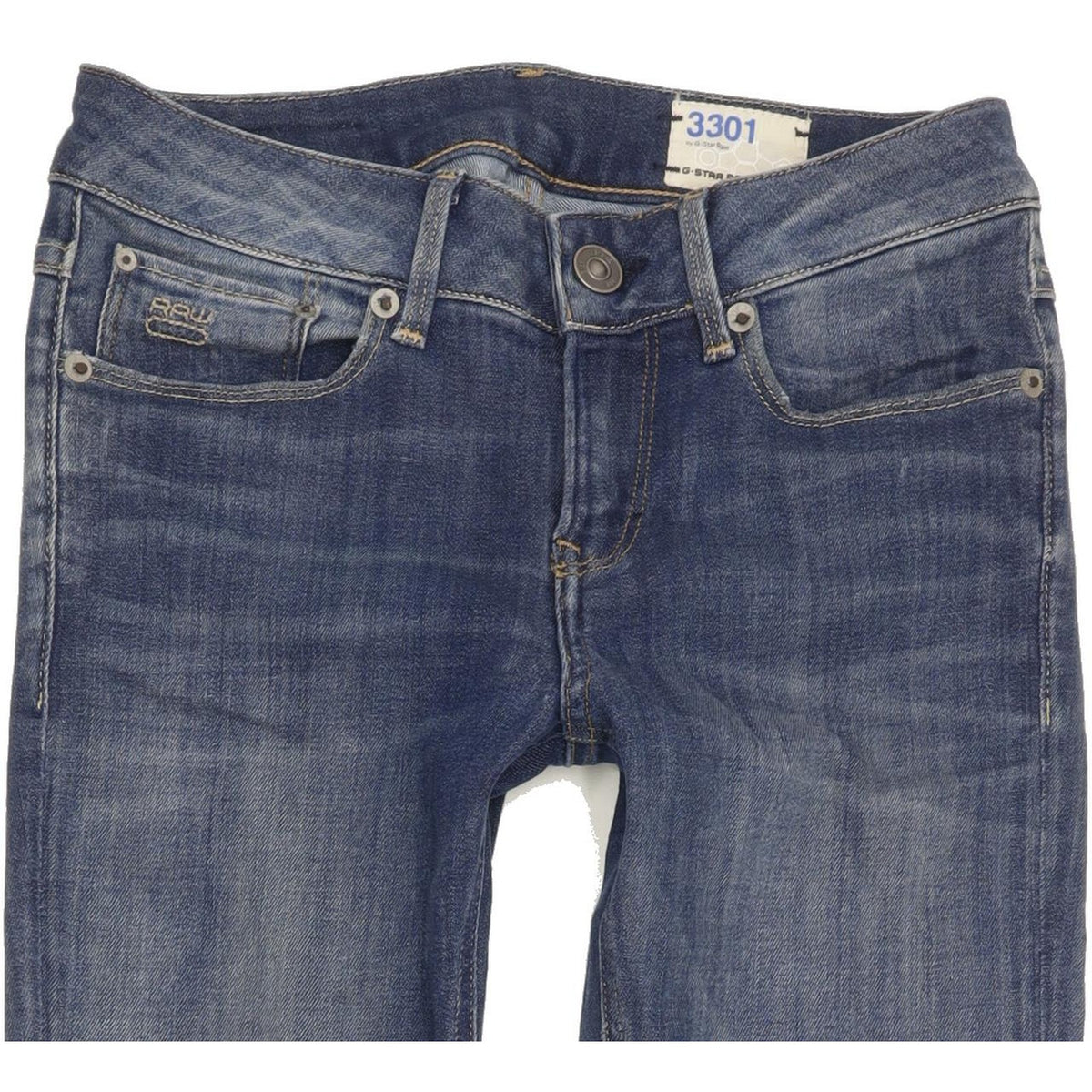 G-Star 3301 Contour Women Blue Skinny Slim Stretch Jeans W26 L29