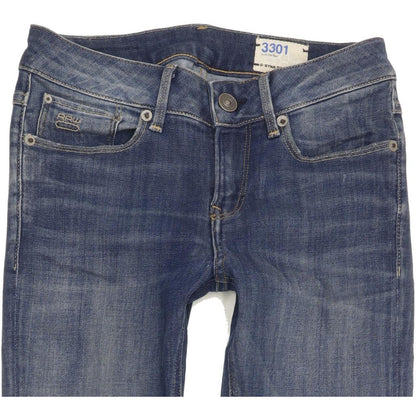 G-Star 3301 Contour Women Blue Skinny Slim Stretch Jeans W26 L29