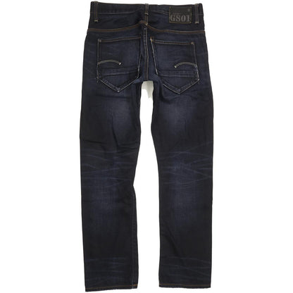G-Star Men Navy Straight Slim Jeans W30 L30
