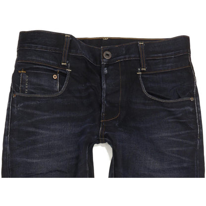 G-Star Men Navy Straight Slim Jeans W30 L30