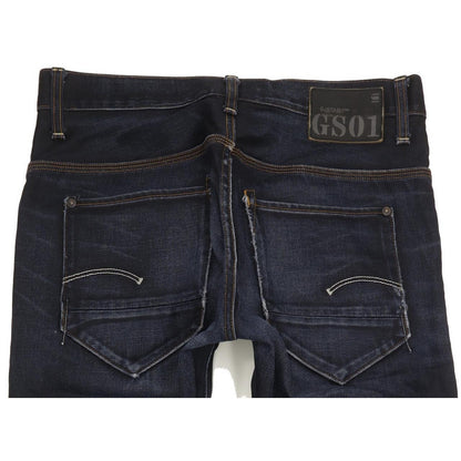 G-Star Men Navy Straight Slim Jeans W30 L30