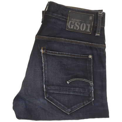 G-Star Men Navy Straight Slim Jeans W30 L30