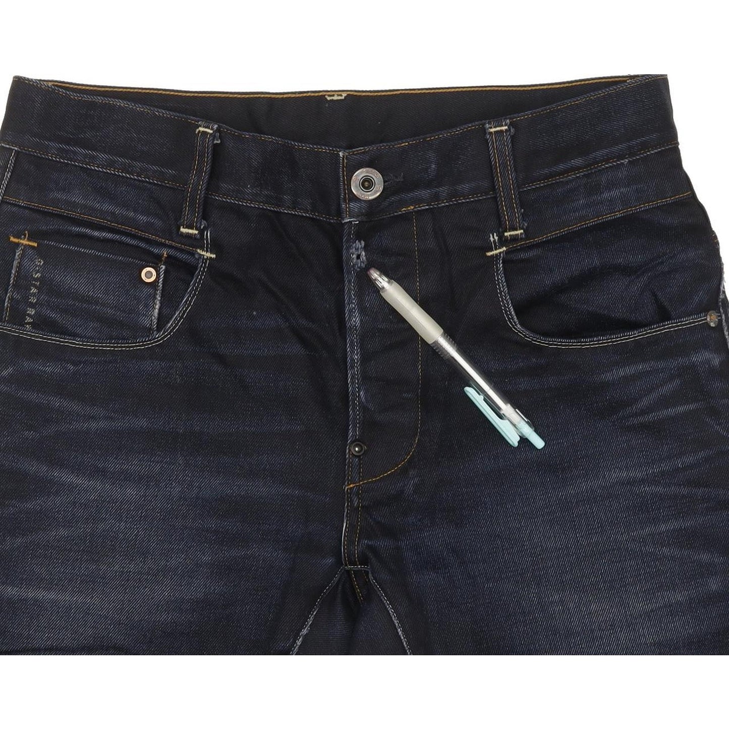 G-Star Men Navy Straight Slim Jeans W30 L30