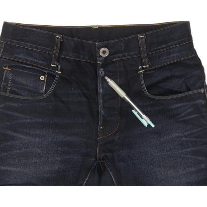 G-Star Men Navy Straight Slim Jeans W30 L30