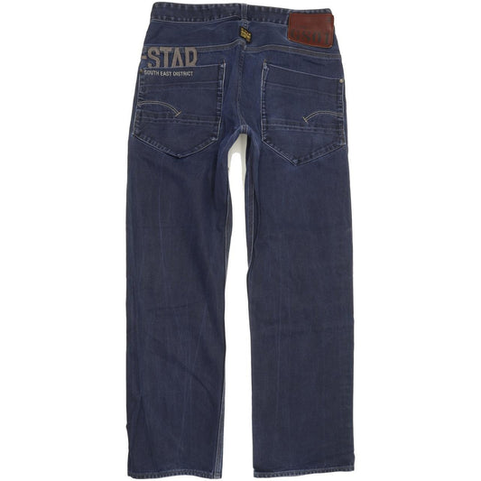 G-Star New Radar Men Blue Straight Loose Jeans W33 L29