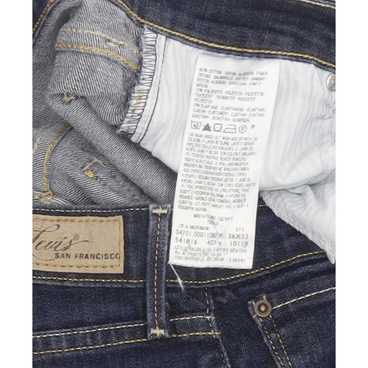 Levi's Demi Curve Women Blue Straight Classic Stretch Jeans W26 L31