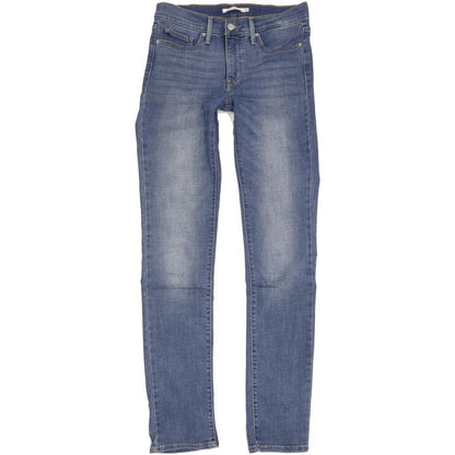 Levi's 312 Shaiping Women Blue Straight Slim Stretch Jeans W28 L34