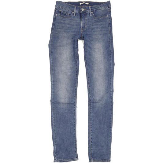 Levi's 312 Shaiping Women Blue Straight Slim Stretch Jeans W28 L34