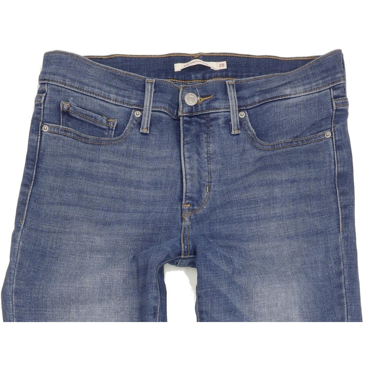 Levi's 312 Shaiping Women Blue Straight Slim Stretch Jeans W28 L34