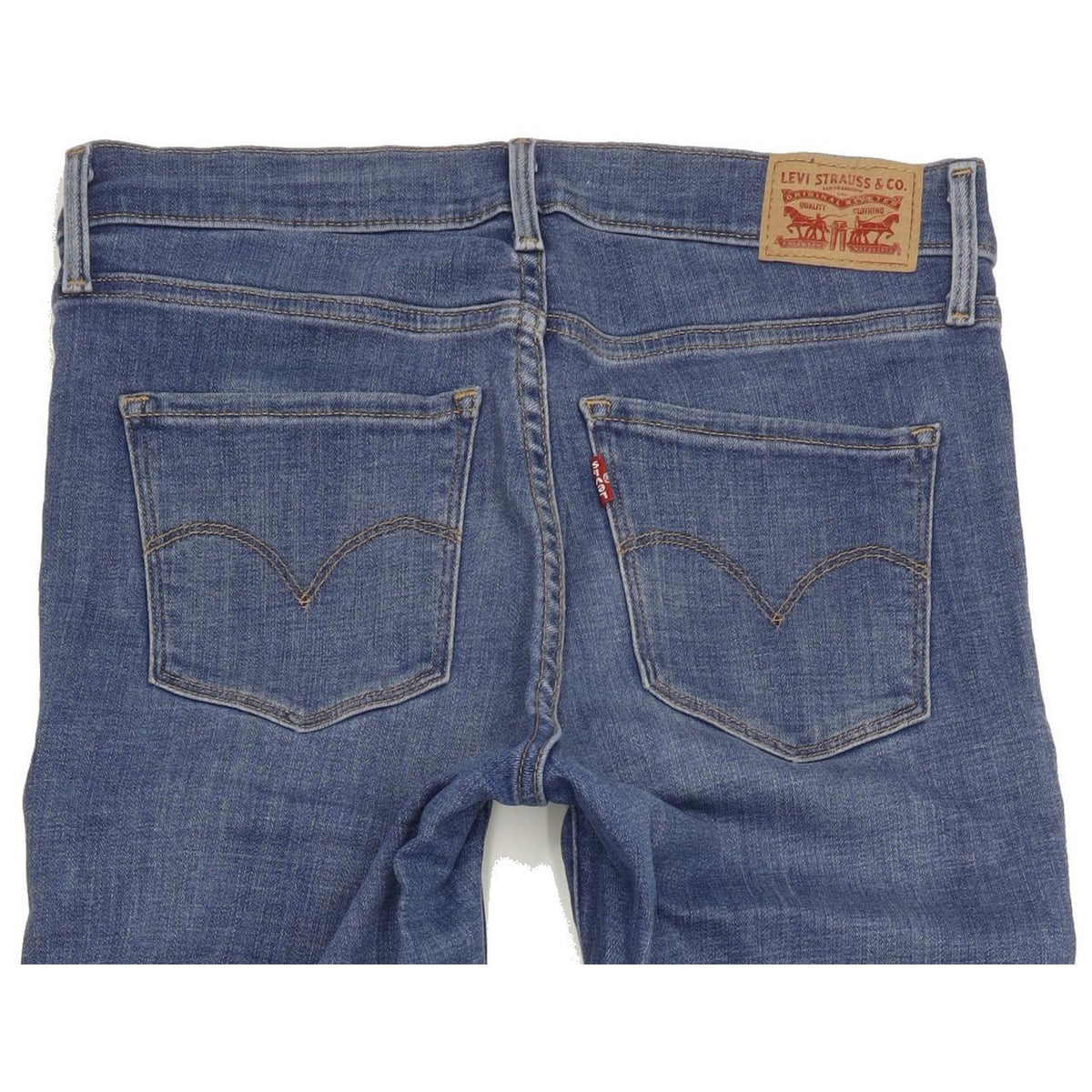 Levi's 312 Shaiping Women Blue Straight Slim Stretch Jeans W28 L34