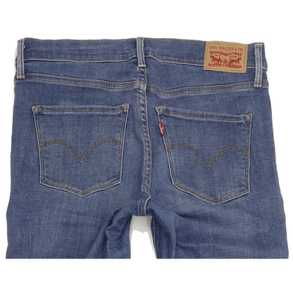 Levi's 312 Shaiping Women Blue Straight Slim Stretch Jeans W28 L34