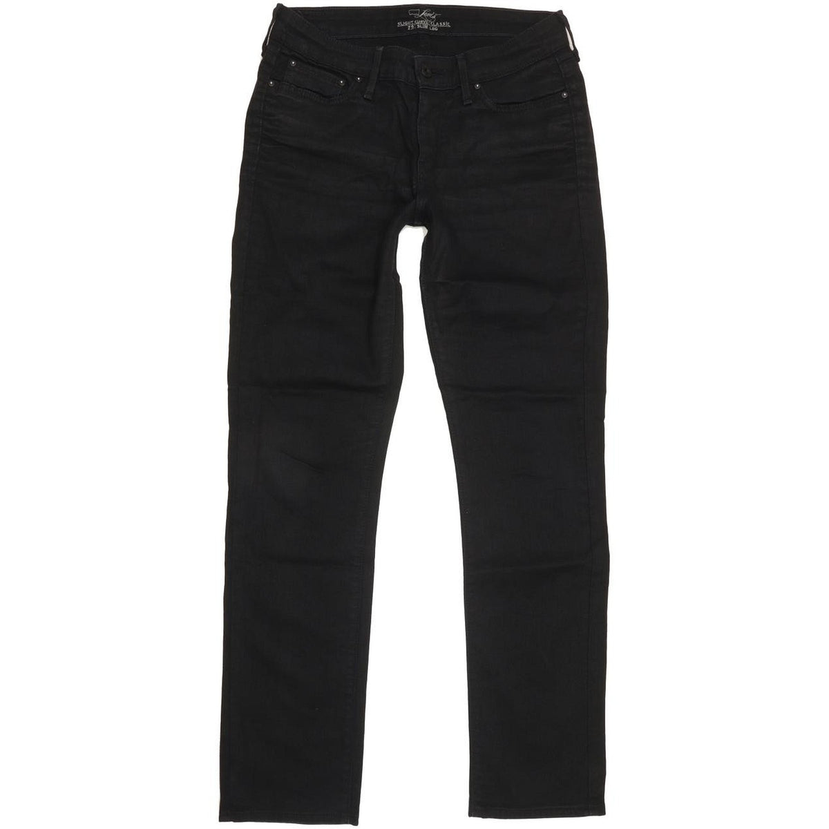 Levi's Slight Curve Women Black Straight Classic Stretch Jeans W29 L30