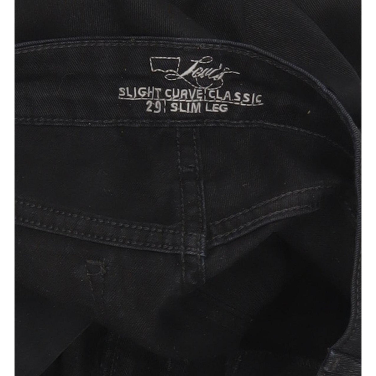 Levi's Slight Curve Women Black Straight Classic Stretch Jeans W29 L30