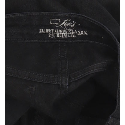 Levi's Slight Curve Women Black Straight Classic Stretch Jeans W29 L30