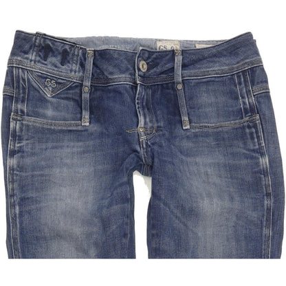 G-Star Cube Women Blue Skinny Slim Stretch Jeans W29 L35