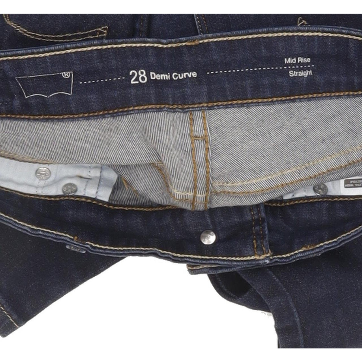Levi's Demi Curve Women Blue Straight Slim Stretch Jeans W28 L31