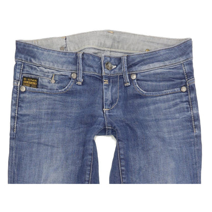 G-Star Midge Women Blue Straight Slim Stretch Jeans W29 L33