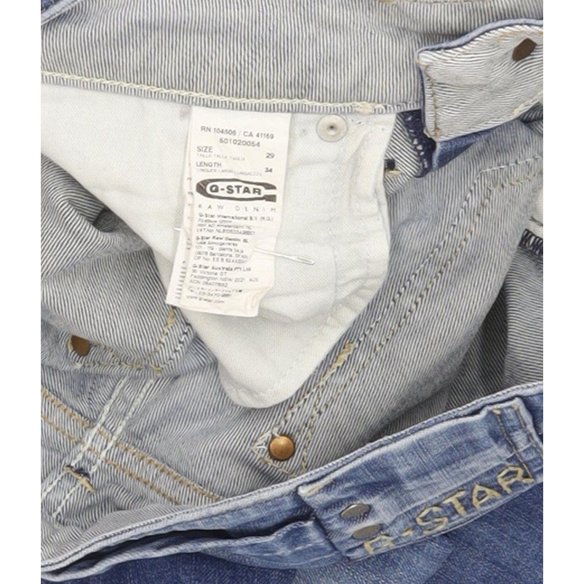 G-Star Midge Women Blue Straight Slim Stretch Jeans W29 L33