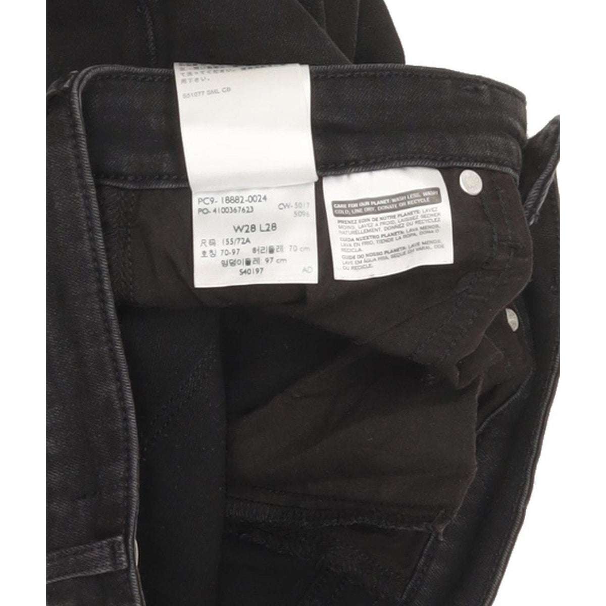 Levi's 721 Women Black Skinny Slim Stretch Jeans W28 L27