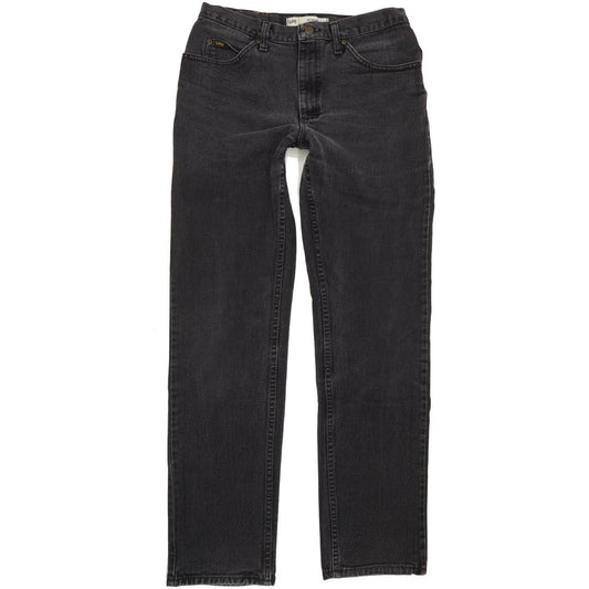 Lee Jim Men Black Straight Regular Jeans W33 L34