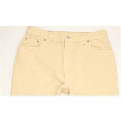 Levi's 550 Made in USA Beige Tapered Relaxed Mom Jeans High Waisted W34 L30