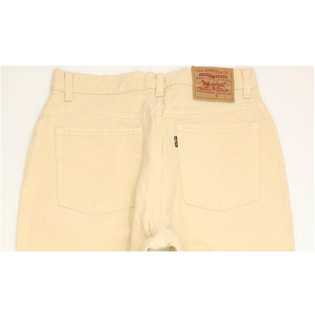 Levi's 550 Made in USA Beige Tapered Relaxed Mom Jeans High Waisted W34 L30