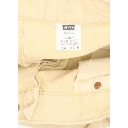 Levi's 550 Made in USA Beige Tapered Relaxed Mom Jeans High Waisted W34 L30